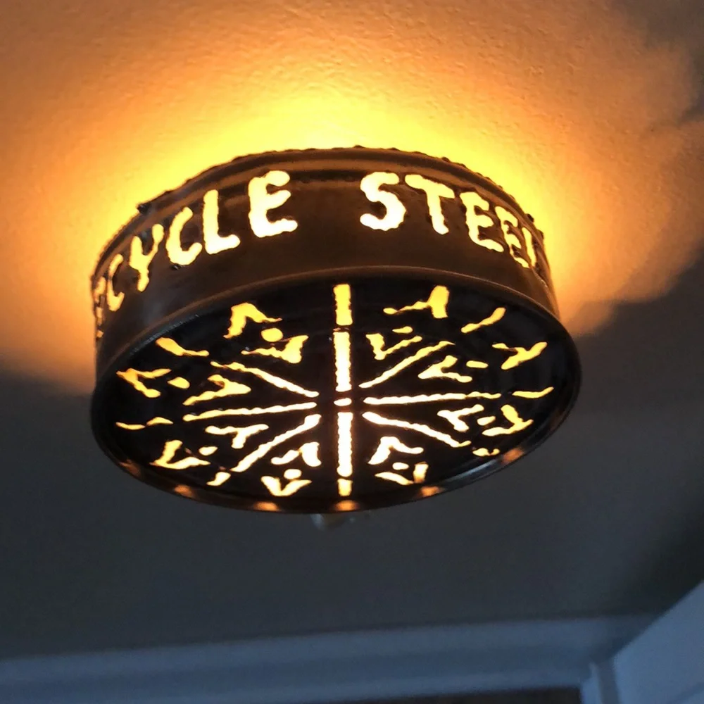 Nightlight made from Steel Can for Recycling